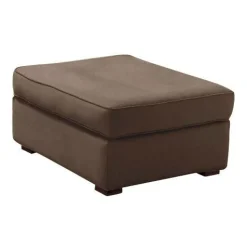 Pouf tissu coton déhoussable Marbella - Taupe