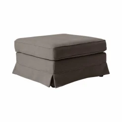 Pouf tissu déhoussable Naxos - Gris Souris
