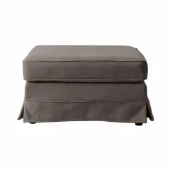 Pouf tissu déhoussable Naxos - Gris Souris