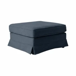 Pouf tissu déhoussable Naxos - Bleu