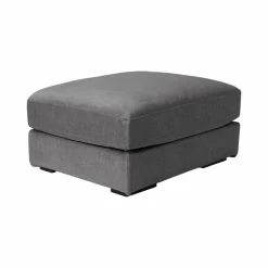 Pouf velours déhoussable Maé - Gris