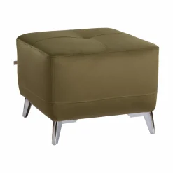 Repose pieds velours Cheverny - Vert Kaki