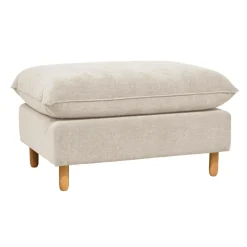 Repose-pieds tissu chenillé Portimo - Ecru