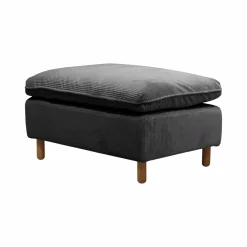 Repose-pieds velours côtelé Portimo - Gris