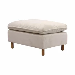 Repose-pieds velours côtelé Portimo - Beige