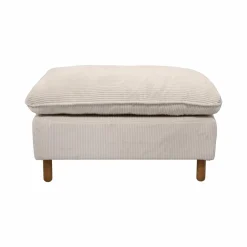 Repose-pieds velours côtelé Portimo - Beige