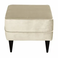 Repose-pieds velours Oscar - Ecru