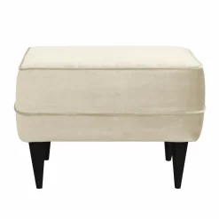 Repose-pieds velours Oscar - Ecru