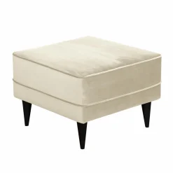 Repose-pieds velours Oscar - Ecru