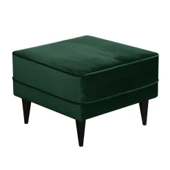 Repose-pieds velours Oscar - Vert Emeraude