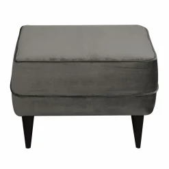 Repose-pieds velours Oscar - Gris Clair