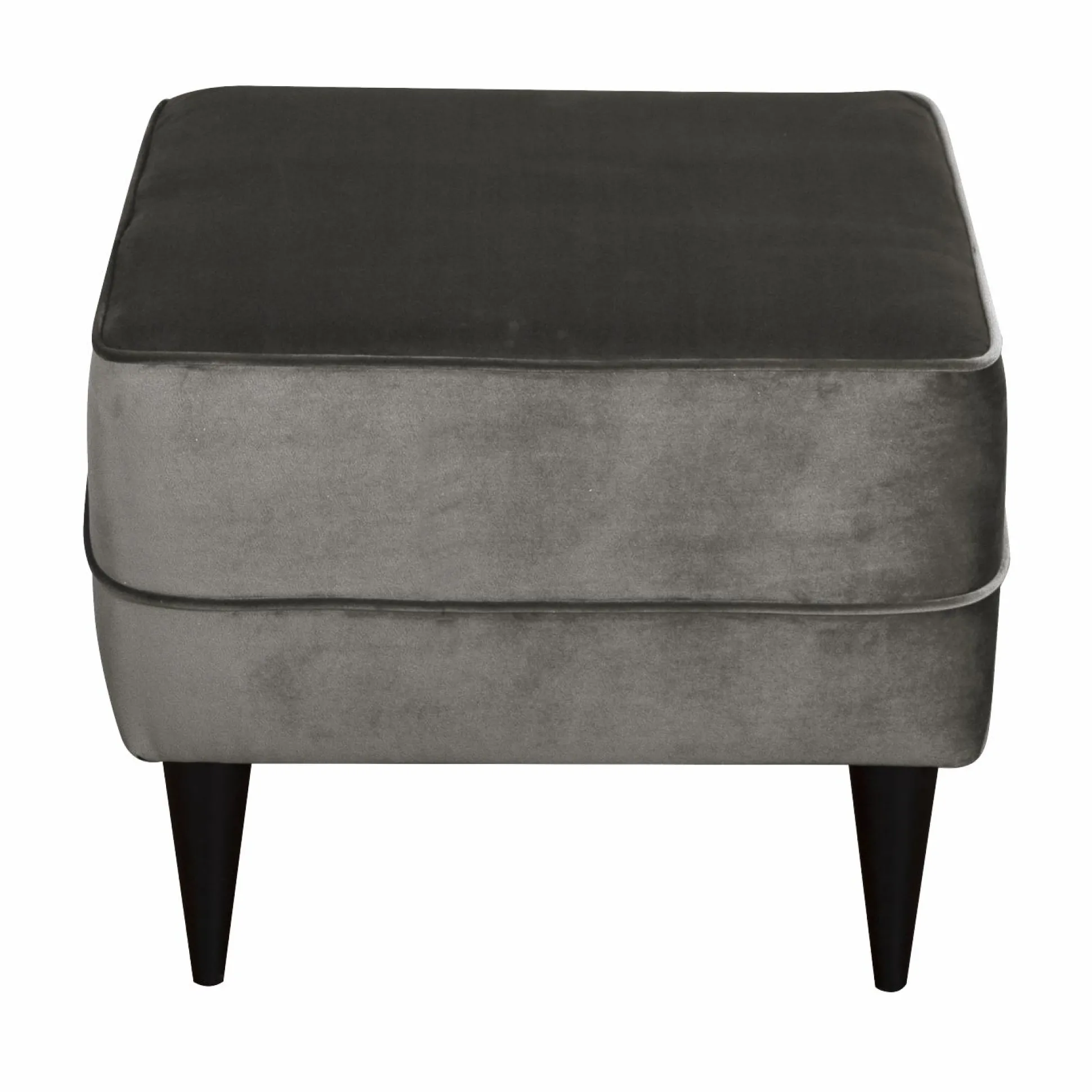 Repose-pieds velours Oscar - Gris Clair