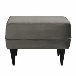 Repose-pieds velours Oscar - Gris Clair