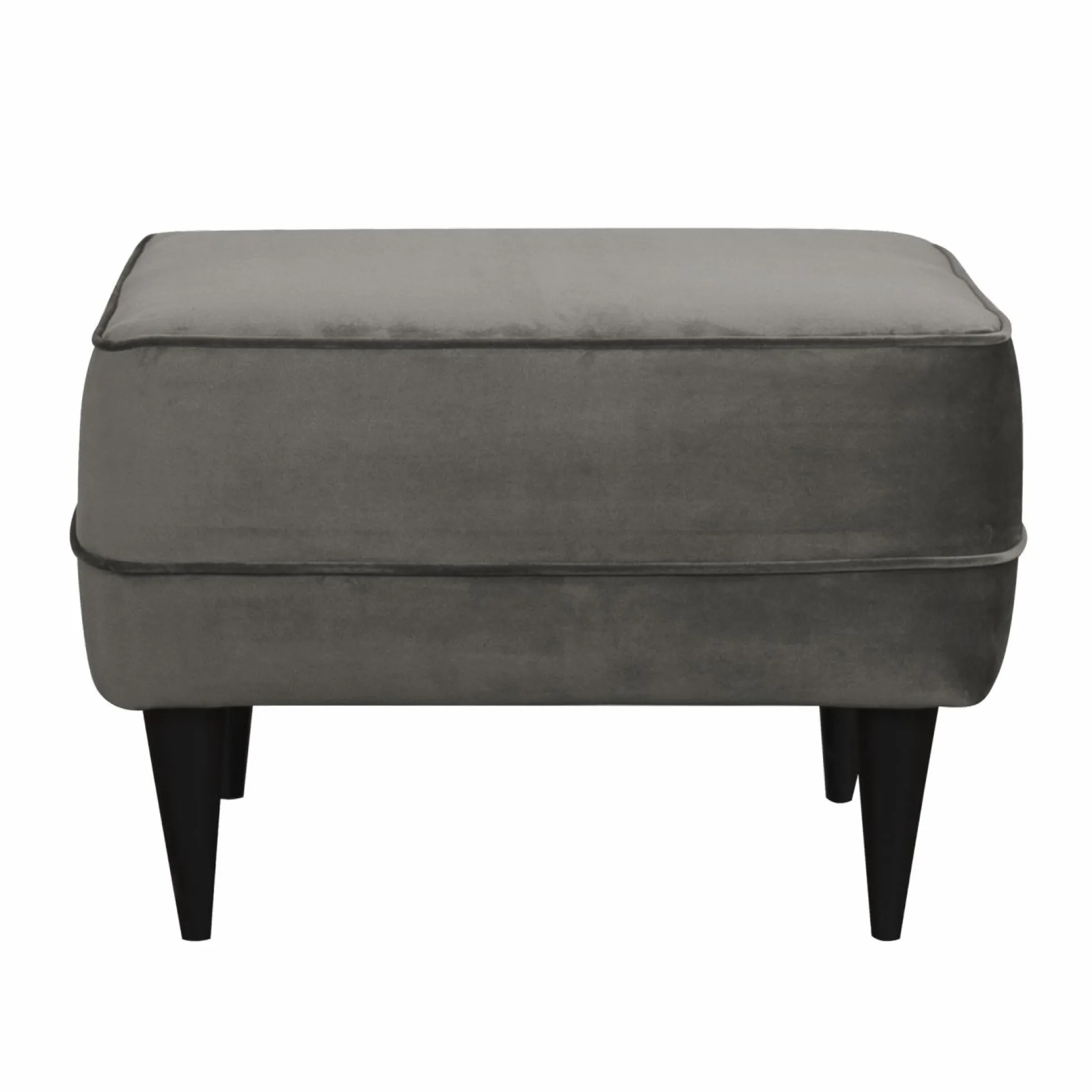 Repose-pieds velours Oscar - Gris Clair