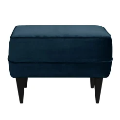 Repose-pieds velours Oscar - Bleu