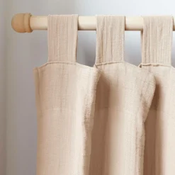 Rideau à pattes gaze de coton Cybelle - Naturel