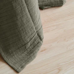 Rideau à pattes gaze de coton Cybelle - Thym