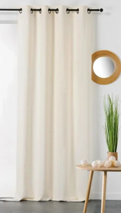 Rideau chanvre Léopold - Blanc cassé - 135 x 240 cm