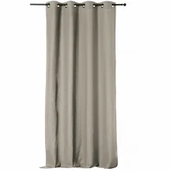 Rideau coton lin Loïs - Beige - 135 x 260 cm