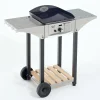 ROLLER GRILL Desserte inox et bois pour plancha 400