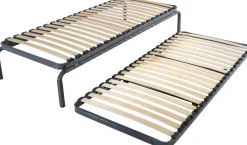 Sommier gigogne métallique à lattes - 80 x 190 cm