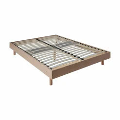 Sommier kit décor bois Elian - Chêne Clair - 140 x 190 cm