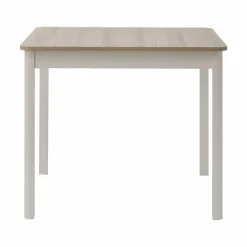 Table à manger carrée décor bois et blanc 2 à 4 personnes Adeline