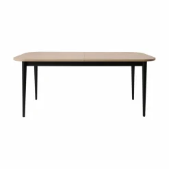 Table à manger extensible décor bois pieds métal 6 à 8 personnes Mila