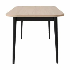 Table à manger extensible décor bois pieds métal 6 à 8 personnes Mila