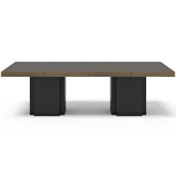 Table à manger rectangulaire Dusk - Noyer/Noir
