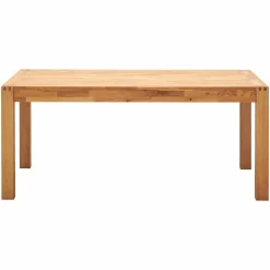 Table à manger rectangulaire chêne massif 6 personnes avec rallonges en option Luminescence