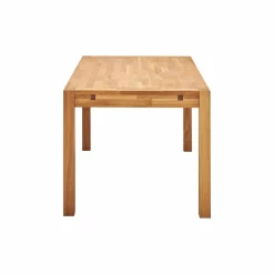 Table à manger rectangulaire chêne massif 6 personnes avec rallonges en option Luminescence