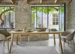 Table à manger rectangulaire bois avec rallonges en option Adèle - 150 x 85 cm