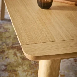 Table à manger rectangulaire bois avec rallonges en option Adèle - 200 x 98 cm