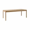 Table à manger rectangulaire extensible décor bois 8 à 10 personnes Simon