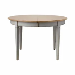 Table à manger ronde extensible bois massif 4 à 8 personnes Embellie - Gris