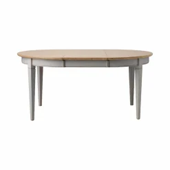 Table à manger ronde extensible bois massif 4 à 8 personnes Embellie - Gris