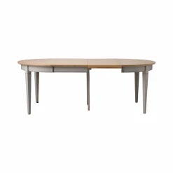 Table à manger ronde extensible bois massif 4 à 8 personnes Embellie - Gris