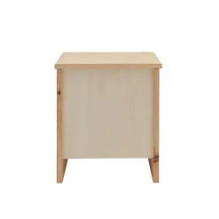Table de chevet 1 tiroir bois massif Iris - Naturel - Poignées Bois