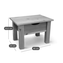 Table de chevet 1 tiroir bois massif Tania - Miel