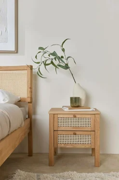 Table de chevet 2 tiroirs chêne massif Capucine
