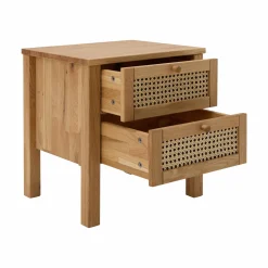 Table de chevet 2 tiroirs chêne massif Capucine