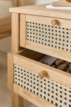 Table de chevet 2 tiroirs chêne massif Capucine