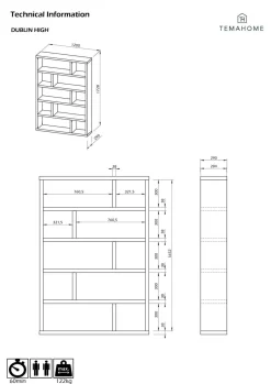 Étagère haute Dublin - Placage Mukali