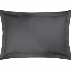 Taie coton bio Fil & Sens - Anthracite - Taie d'oreiller 50 x 75 cm