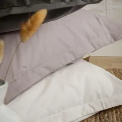 Taie de traversin coton bio Fil & Sens - Gris Mastic - Taie de traversin 43 x 140 cm