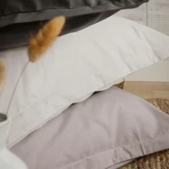 Taie d'oreiller coton bio Fil & Sens - Blanc - Taie d'oreiller 50 x 75 cm