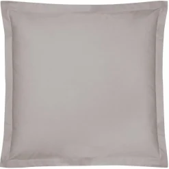 Taie d'oreiller coton bio Fil & Sens - Gris Mastic - Taie d'oreiller 65 x 65 cm