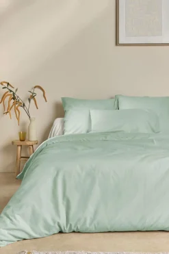 Taie d'oreiller coton lin Valentine - Bleu écume - 50 x 70 cm