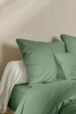 Taie d'oreiller coton lin Valentine - Vert Amande - 65 x 65 cm